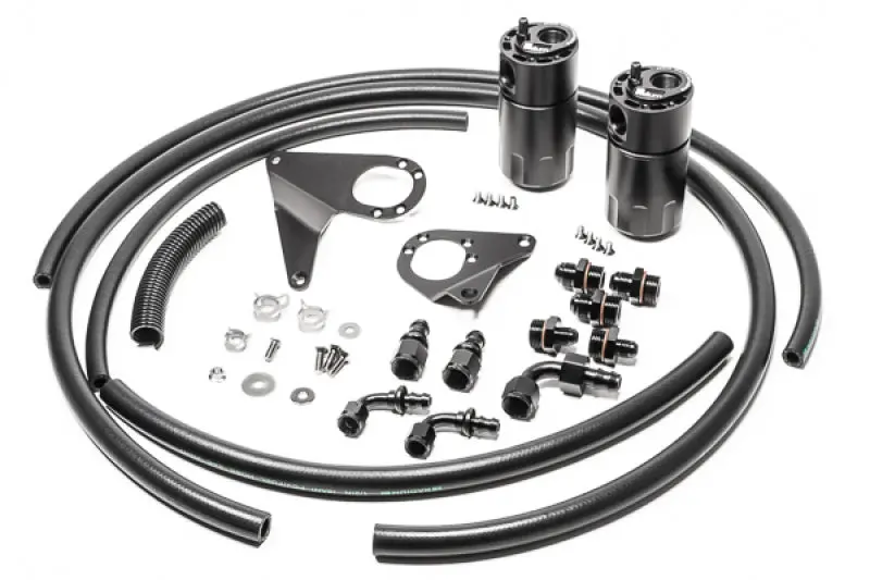 Radium Engineering Dual Catch Can Kit 08-16 Mitsubishi Evo Fluid Lock 1