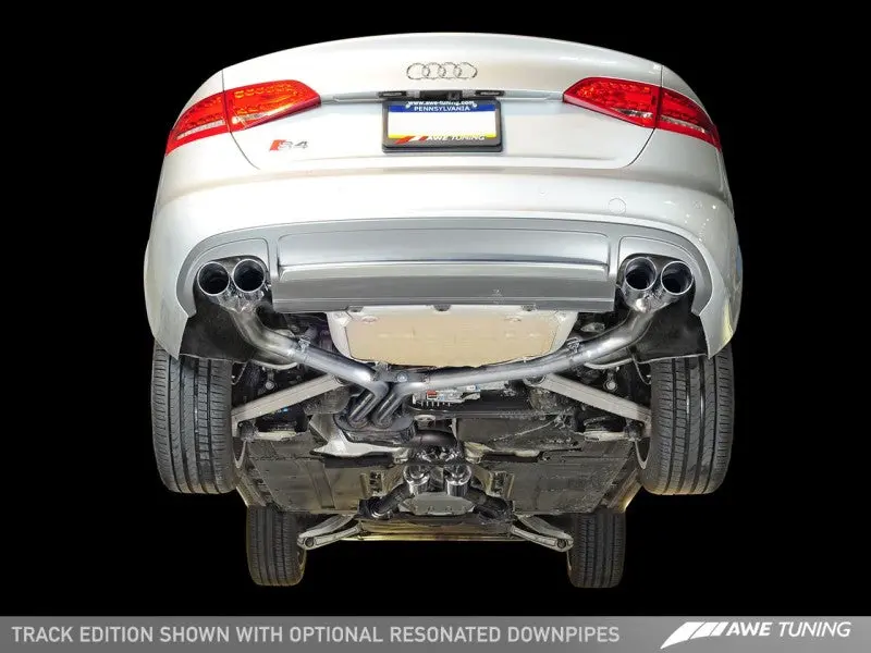 Awe Tuning Audi B8.5 S4 3.0T Track Edition Exhaust - Diamond Black Tips (102Mm) 1