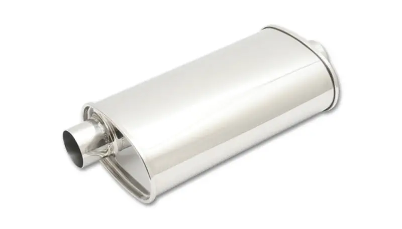 Vibrant Streetpower Oval Muff 5In X 9In X 15In Long Body 3In Inlet I.D. X 3In Outlet Offset-Center 1