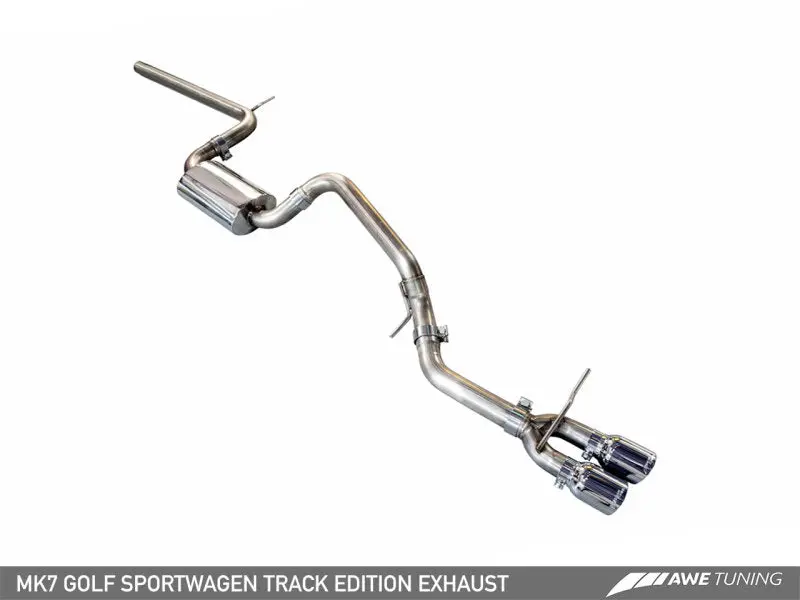 Awe Tuning Vw Mk7 Golf Sportwagen Track Edition Exhaust W/Diamond Black Tips (90Mm) 1
