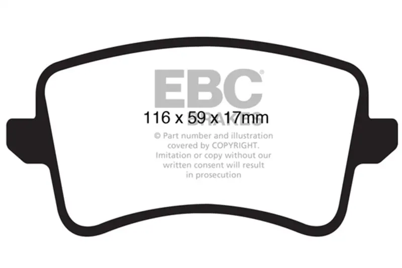 Ebc 09-11 Audi A4 2.0 Turbo Ultimax2 Rear Brake Pads 1