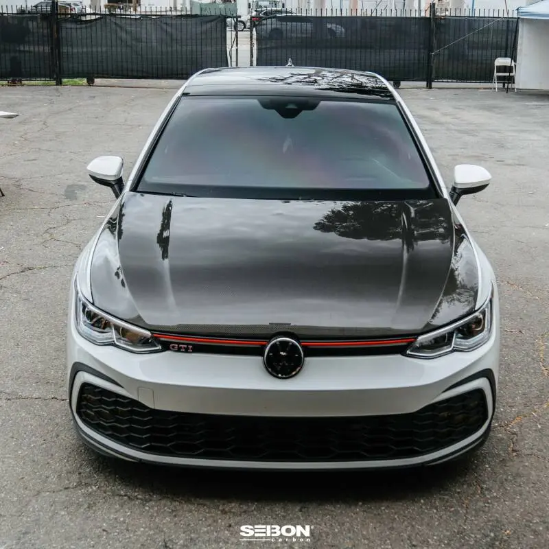Seibon 22-23 Volkswagen Golf Gti/R Oem Style Carbon Fiber Hood 1