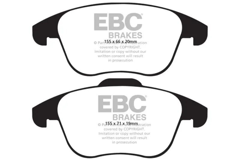 Ebc 15 And Up Audi Q3 2.0 Turbo Yellowstuff Front Brake Pads 1
