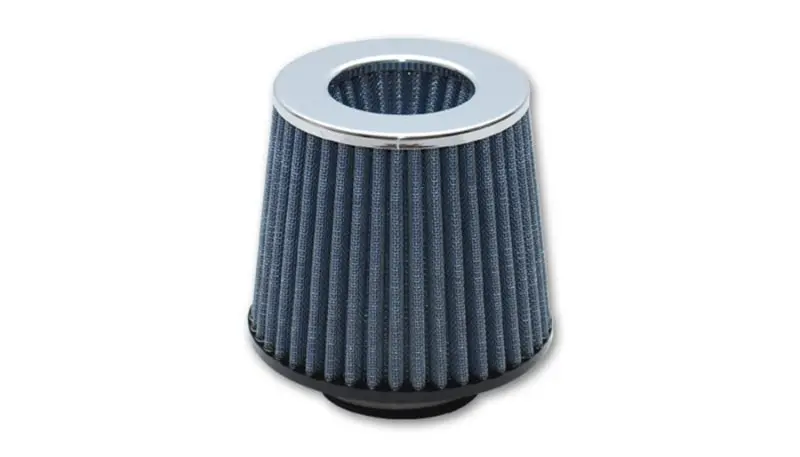 Vibrant Open Funnel Perf Air Filter (5In Cone O.D. X 5In Tall X 2.5In Inlet I.D.) Chrome Filter Cap 1