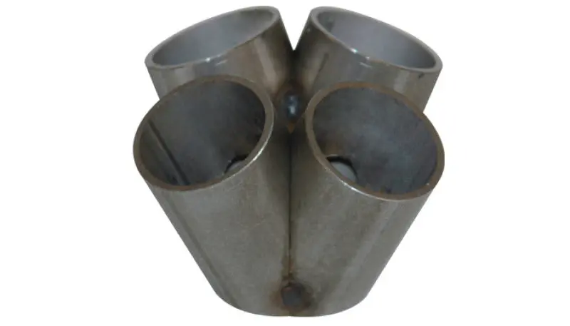 Vibrant 4 Into 1 Ss Turbo Mani Collector For T3 T3/T4 In Flange 48Mm Pipe Od 3In Tall 72Mmx48mm Out 1