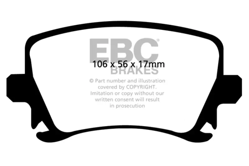 Ebc 06-13 Audi A3 2.0 Turbo (Girling Rear Caliper) Yellowstuff Rear Brake Pads 1
