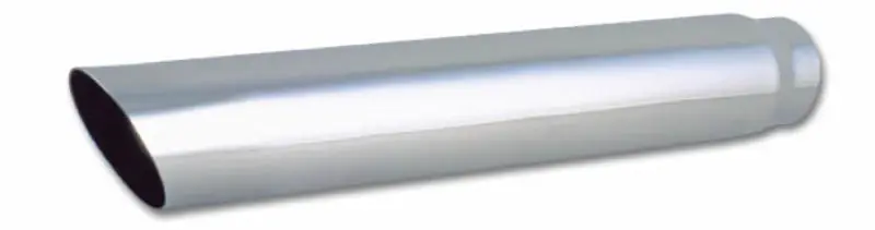 Vibrant 4In Round Ss Truck/Suv Exhaust Tip (Single Wall Angle Cut) - 2.5In Inlet 20In Long 1