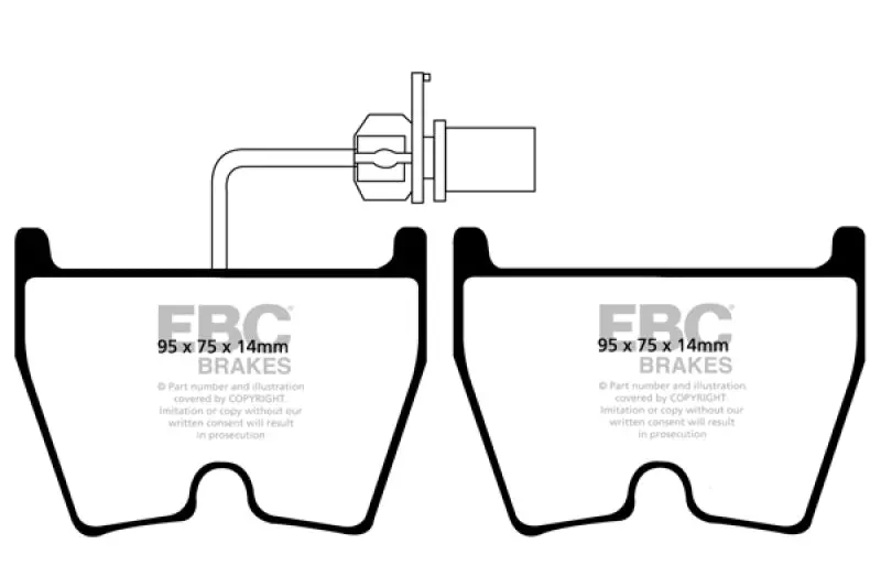 Ebc 06-09 Audi Rs4 4.2 (Cast Iron Rotors) Yellowstuff Front Brake Pads 1