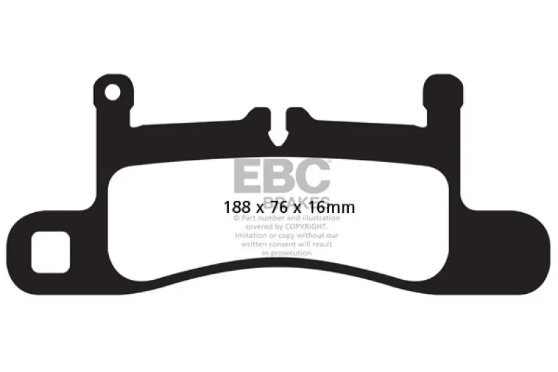 Ebc 12-15 Porsche 911 (991) (Cast Iron Rotor Only) 3.4 Carrera Redstuff Rear Brake Pads 1