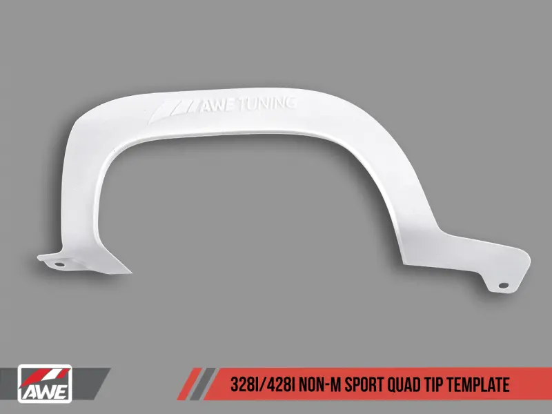 Awe Tuning Bmw F3x 428I M Sport Quad Tip Marking Template 1