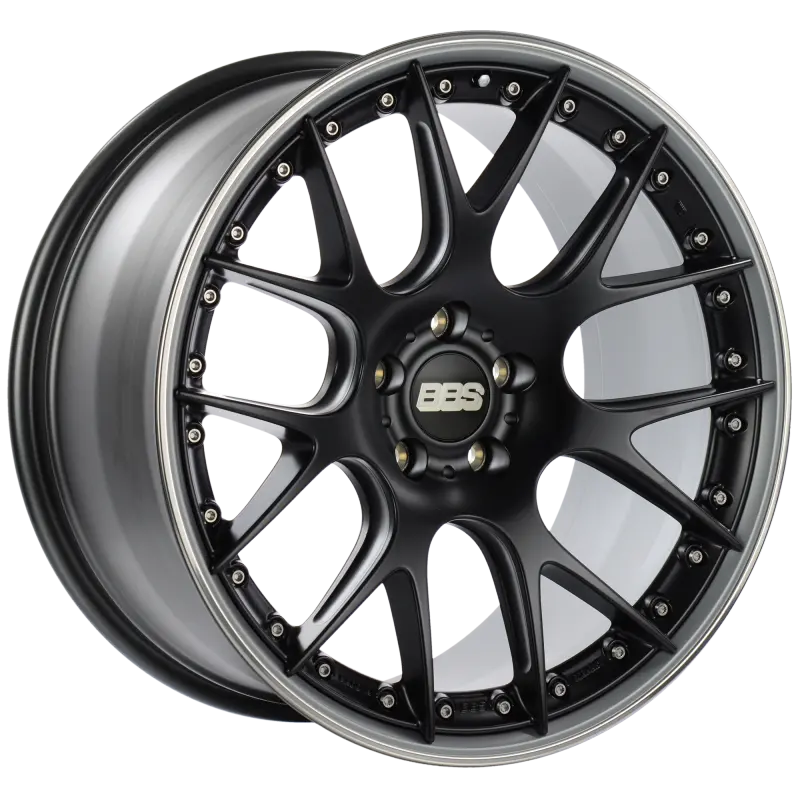 Bbs Ch-Rii 21X10.5 5X120 Et35 Satin Black Center Platinum Lip Ss Rim Prot Wheel -82Mm Pfs/Clip Req 1