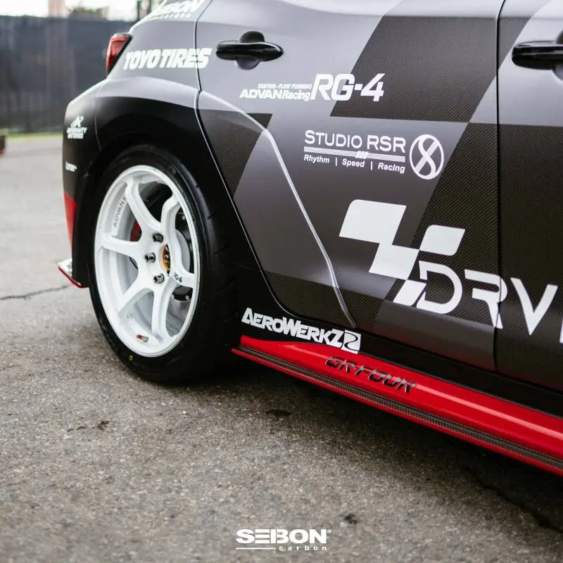 Seibon 2023+ Toyota Gr Corolla Mb-Style Carbon Fiber Side Skirts 1