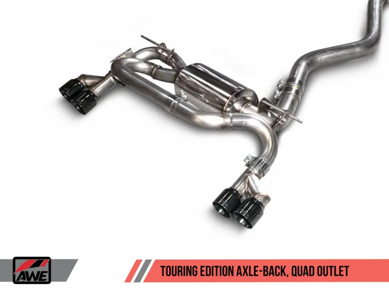Awe Tuning Bmw F3x 28I / 30I Touring Edition Axle-Back Exhaust Single Side - 80Mm Silver Tips 1