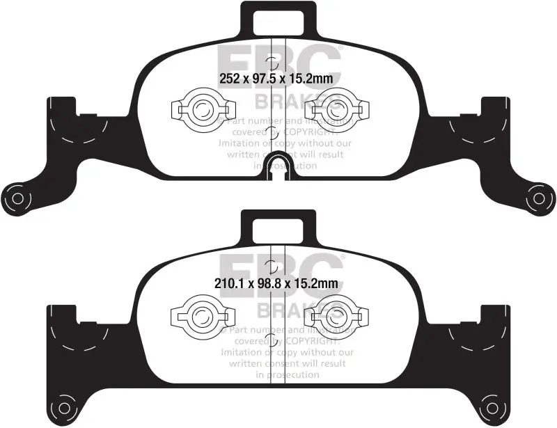 Ebc 2018+ Audi A4 Allroad Quattro 2.0L Turbo Yellowstuff Front Brake Pads 1