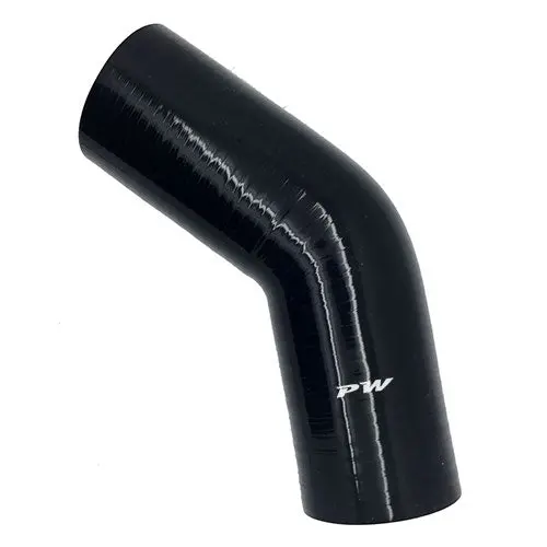 Performance World - 110415 45 Degree 1.50" Id Silicone Black Hose Coupler 1