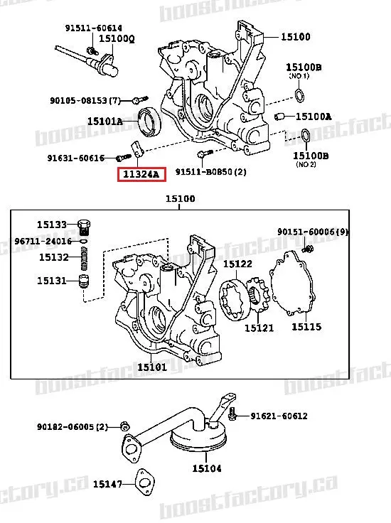 Genuine Toyota  1Jz  Timing Belt Stopper Plate - 11324-46010 1