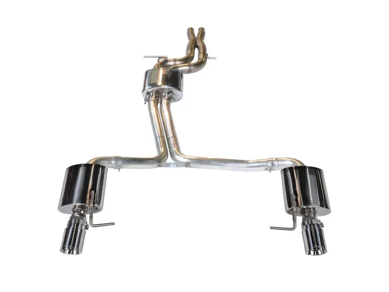 Awe Tuning Audi C7 A6 3.0T Touring Edition Exhaust - Dual Outlet Chrome Silver Tips 1