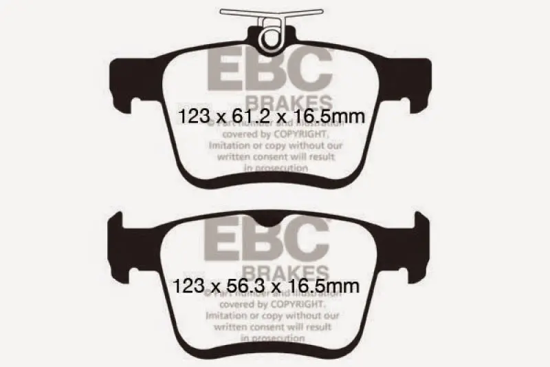 Ebc 2015+ Volkswagen Gti/Golf R (Mk7) Bluestuff Rear Brake Pads 1