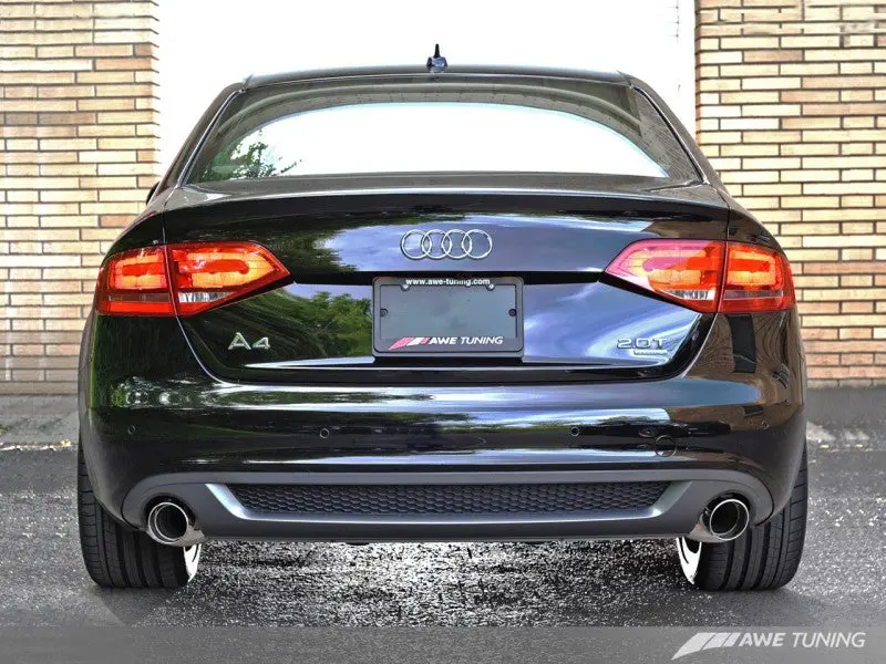 Awe Tuning Audi B8 A4 Touring Edition Exhaust - Dual Outlet Diamond Black Tips 1