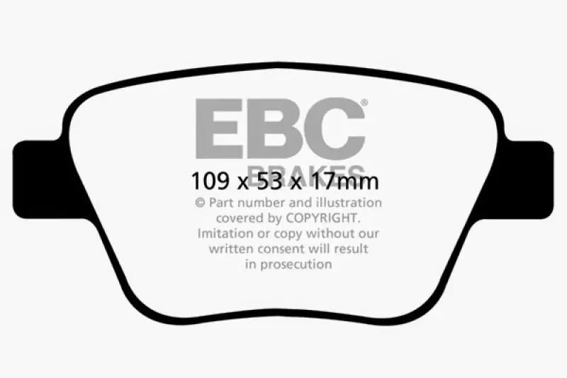 Ebc 10-13 Audi A3 2.0 Turbo (Bosch Rear Caliper) Yellowstuff Rear Brake Pads 1