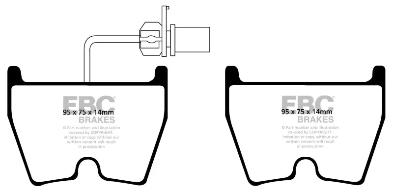 Ebc 2018+ Audi Tt Rs Quattro 2.5L Turbo Bluestuff Front Brake Pads 1