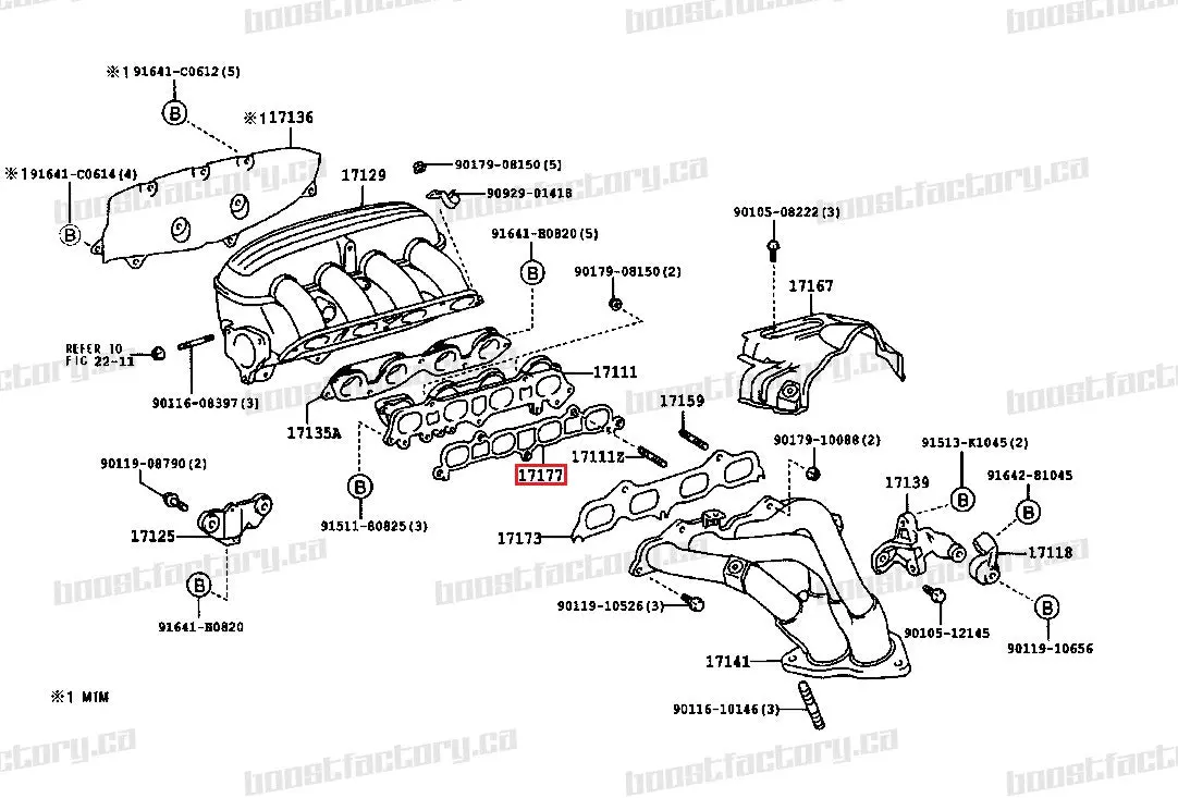 Genuine Toyota Beams 3Sge Intake Manifold Gasket- 17177-88560 1