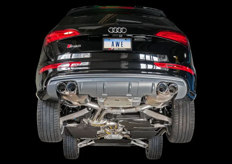 Awe Tuning Audi 8R Sq5 Touring Edition Exhaust - Quad Outlet Chrome Silver Tips 1
