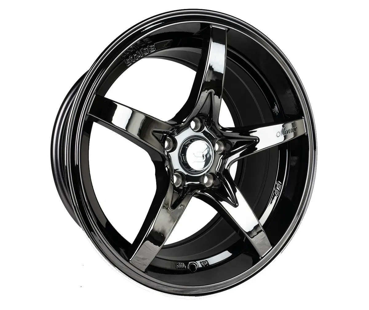 Stage Wheels Monroe 17X9 +12Mm 5X120 Cb: 74.1 Color: Black Chrome 1