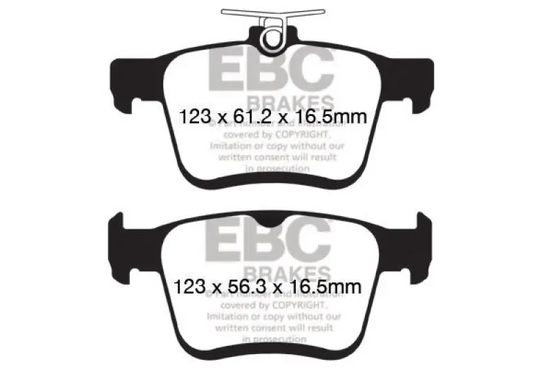 Ebc 2014+ Audi A3 1.8 Turbo (W/Electronic Parking Brake) Ultimax2 Rear Brake Pads 1