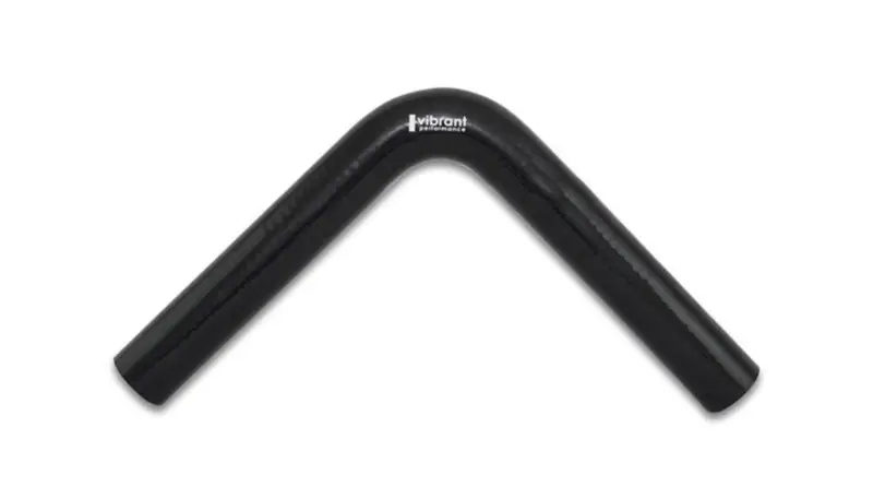 Vibrant 4 Ply Reinforced Silicone Elbow Connector - 1In Id X 8In Leg 90 Deg Elbow (Black) 1