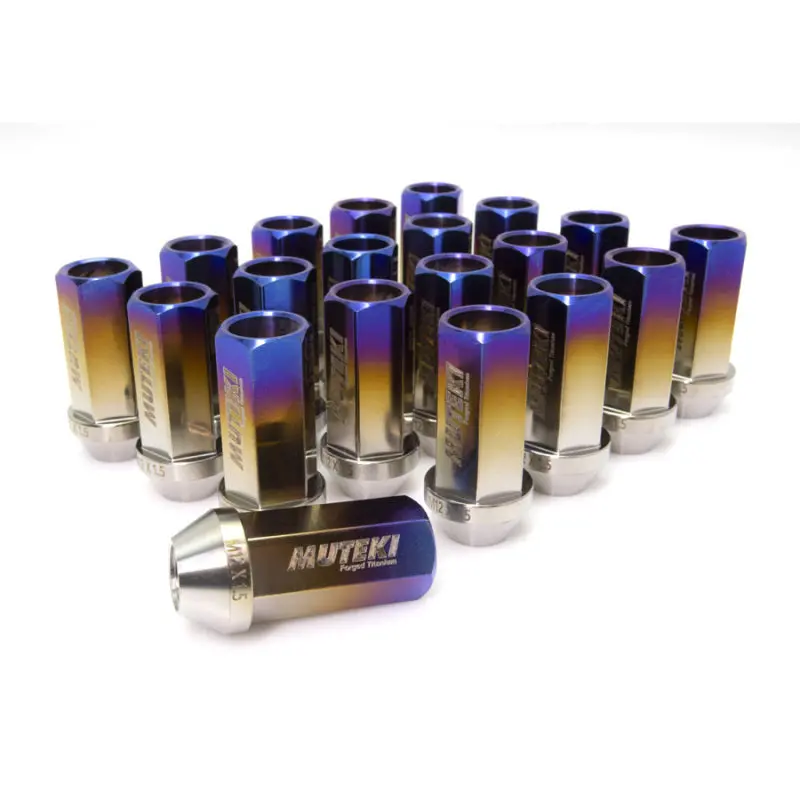 Wheel Mate Muteki Open End Lug Nuts Burned Titanium 12X1.25 - Set Of 20 1