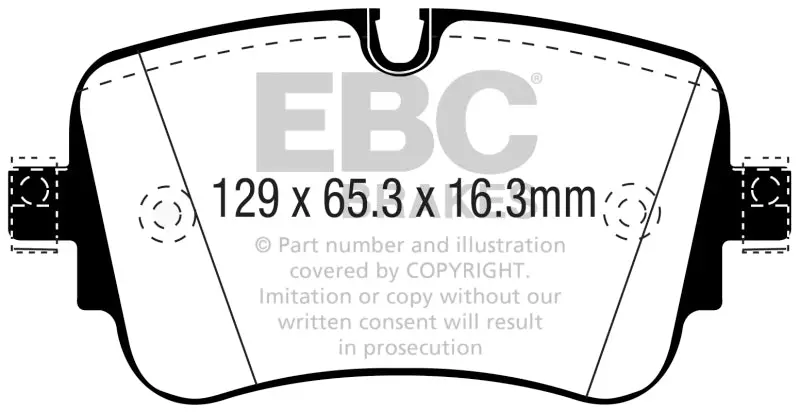 Ebc 16-18 Audi Q7 Yellowstuff Rear Brake Pads 1