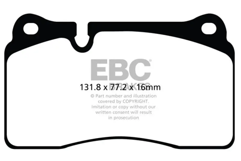 Ebc 11-14 Audi Tt Rs 2.5 Turbo Yellowstuff Front Brake Pads 1