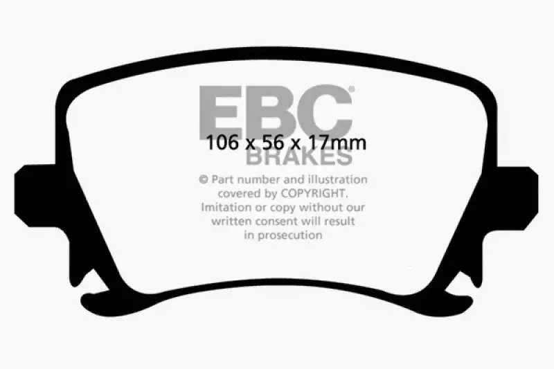 Ebc 06-13 Audi A3 2.0 Turbo (Girling Rear Caliper) Greenstuff Rear Brake Pads 2