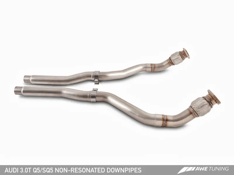 Awe Tuning Audi 8R Q5 3.0T Touring Edition Exhaust Dual Outlet Chrome Silver Tips 1