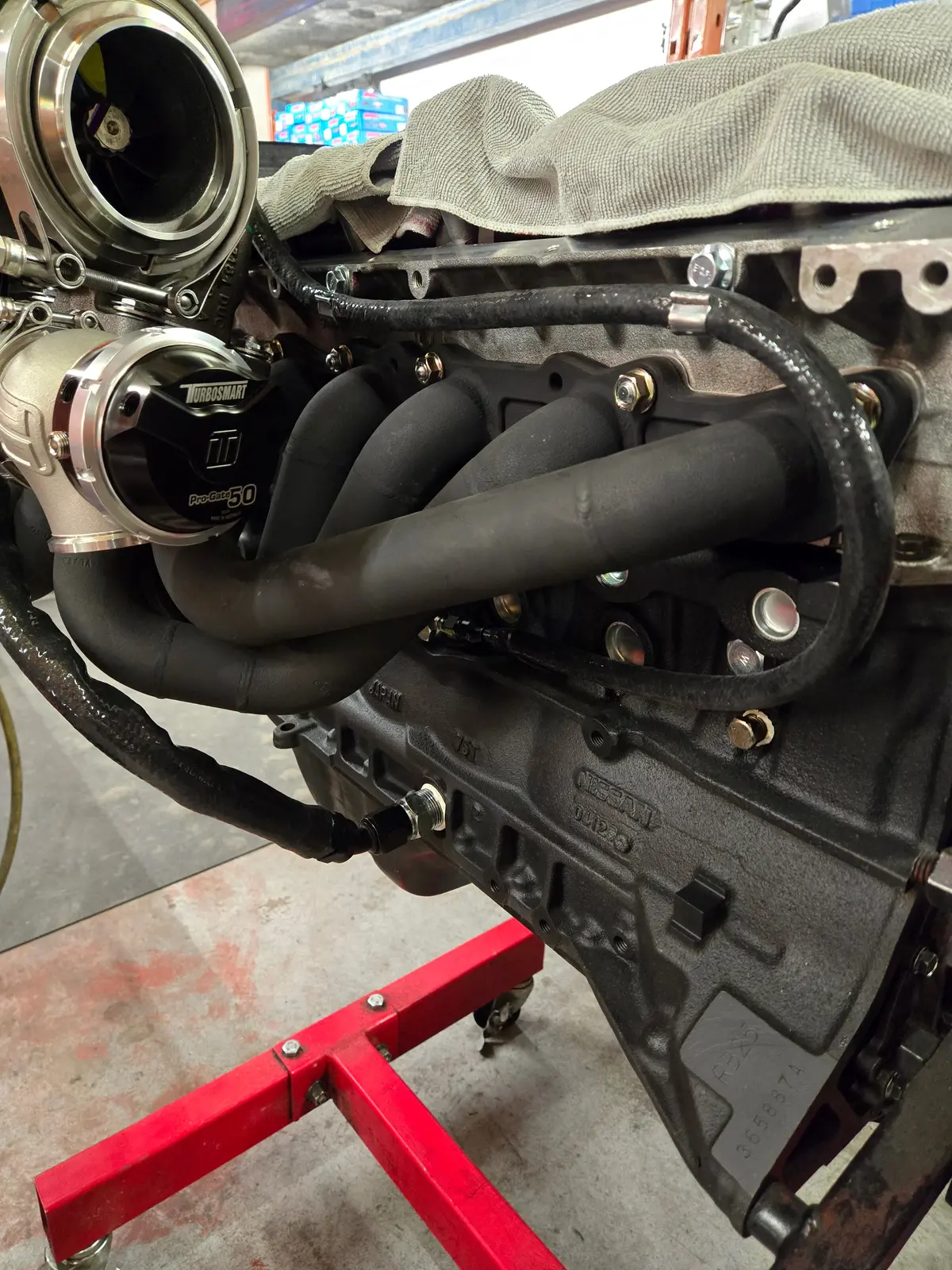 Boost Factory - Rb25 Oil Feed & Drain Line Kit For Borgwarner S300 & S200 With 6 Boost Manifold 1