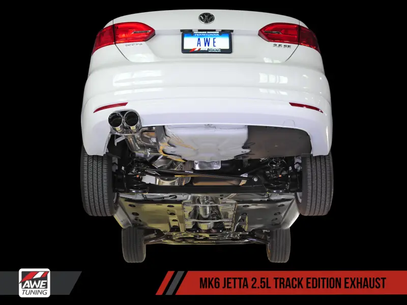 Awe Tuning Mk6 Jetta 2.5L Track Edition Exhaust - Polished Silver Tips 1