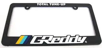 Greddy Total Tune Up License Plate Frame - 3 Color - 21112000 1