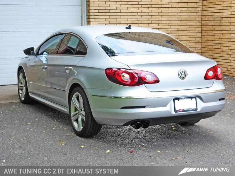 Awe Tuning Vw Cc 2.0T Touring Edition Performance Exhaust - Diamond Black Tips 1