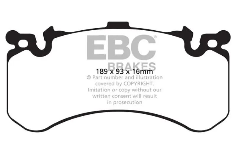 Ebc 11+ Audi A8 Quattro 6.3 (Cast Iron Rotors) Redstuff Front Brake Pads 1