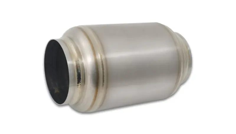 Vibrant Titanium Muffler W/Natural Tip 3.5In. Inlet / 3.5In. Outlet / 5.5In Dia 1