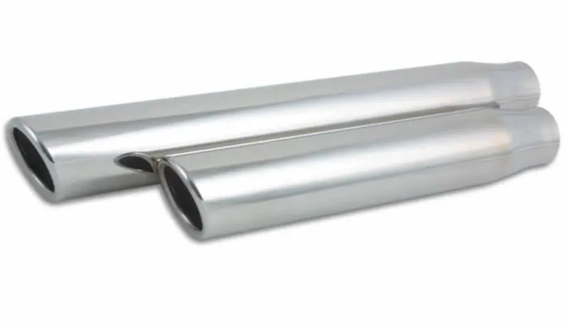 Vibrant 3.5In Round Ss Truck/Suv Exh Tip (Single Wall Angle Cut Rolled Edge) - 3In Inlet 11In Long 1