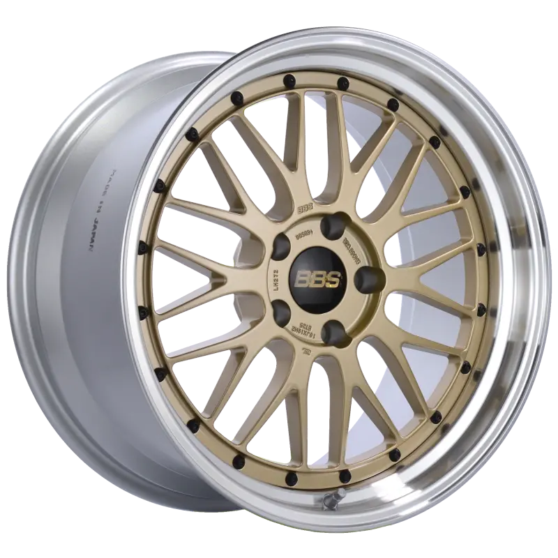 Bbs Lm 19X10 5X120 Et25 Gold Center Polished Lip Wheel -82Mm Pfs/Clip Required 1