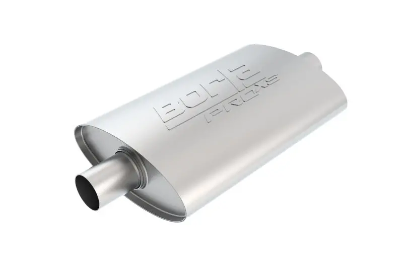 Borla Pro-Xs 2Inch, 2Inch, 14Inch X 9-1/2Inch X 4Inch Oval Cen/Cen W/O Notch Turbo Muffler 1