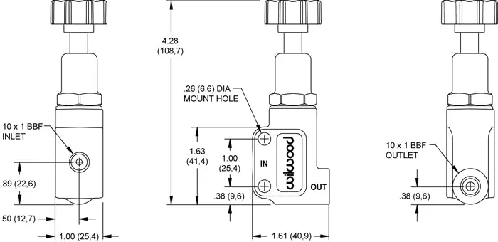 Gktech - Wilwood Brake Bias Valve 260-12627 - 889545067040 2