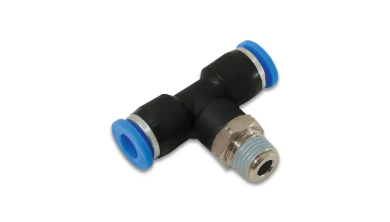 Vibrant Push Lock Vacuum Male Tee Fitting Tube Od 1/4In Male Thread 1/4In Npt 1