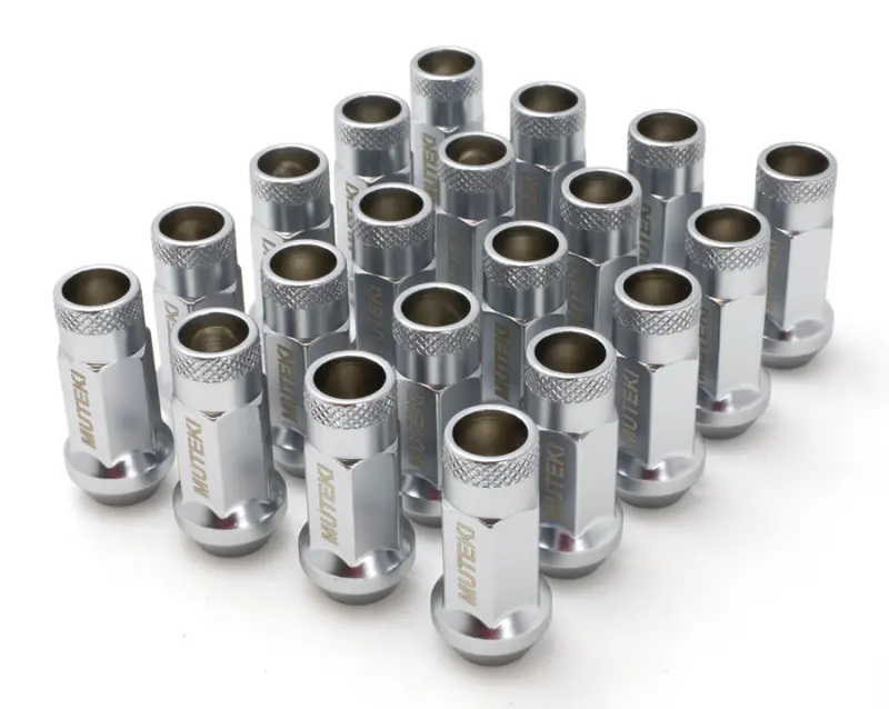 Wheel Mate 12X1.25 48Mm Muteki Sr48 Satin Silver Open End Lug Nuts 1