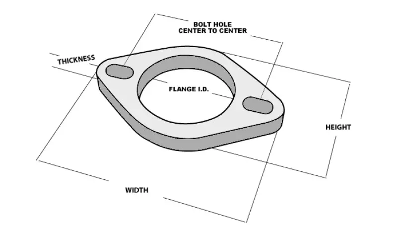 Vibrant 2-Bolt T304 Ss Exhaust Flange (2.5In I.D.) - 1472S 1