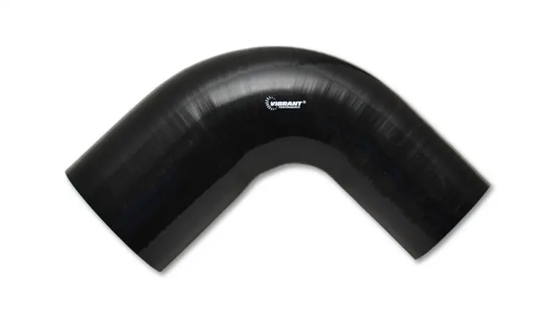 Vibrant 4 Ply Reinforced Silicone 90 Degree Transition Elbow - 2.5In I.D. X 3In I.D. (Black) 1