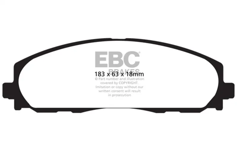 Ebc 12+ Chrysler Town & Country 3.6 Greenstuff Front Brake Pads 1